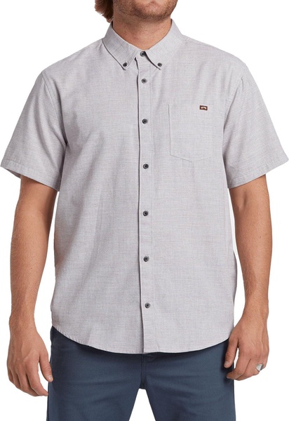 Billabong Men's Sundays Jacquard Short Sleeve Woven Button Down Shirt