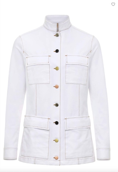 luvan utility jacket in white