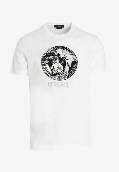 Medusa Logo-Embroidered T-shirt