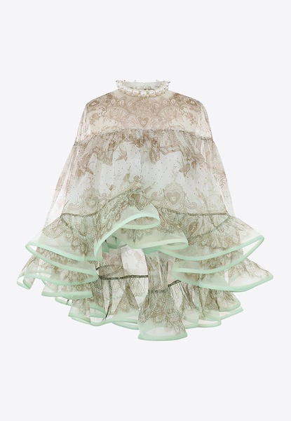 Crush Embellished Ruffled Blouse