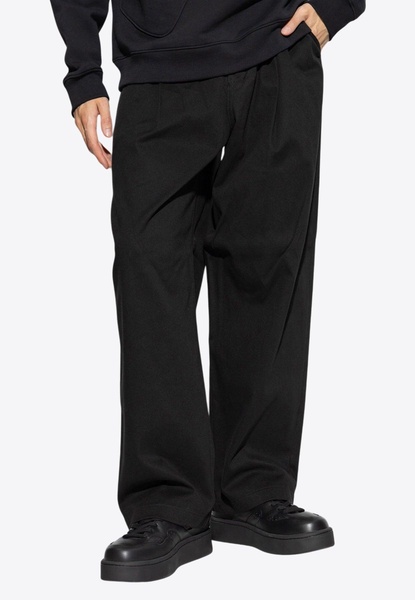 Logo Patch Wide-Leg Pants