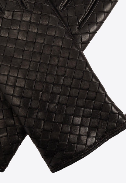 Intrecciato Leather Gloves