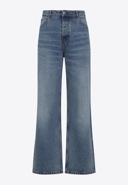 Washed-Out Loose Jeans