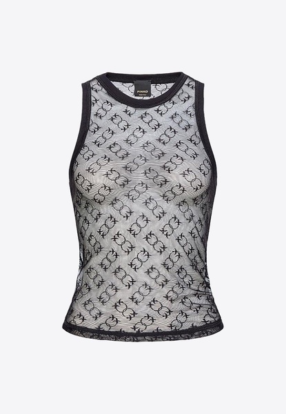 Love Birds Jacquard Mesh Tank Top
