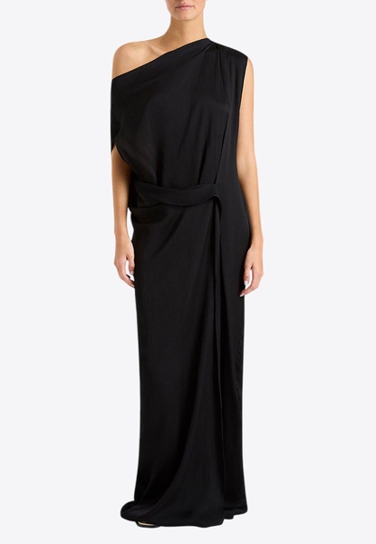 Ardea One-Shoulder Draped Maxi Dress