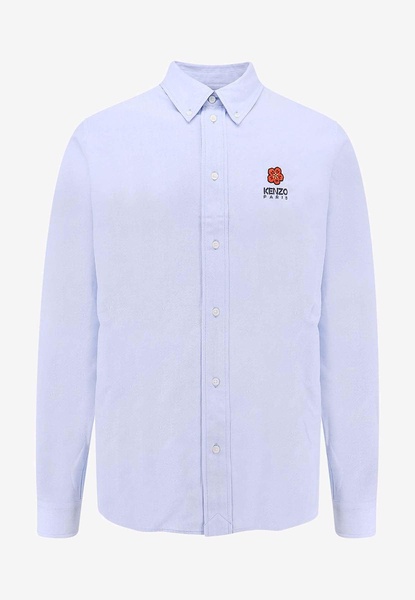 Boke Flower Embroidered Long-Sleeved Shirt