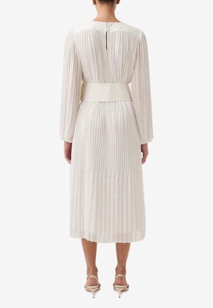 Cathedra Belted Plisse Midi Dress
