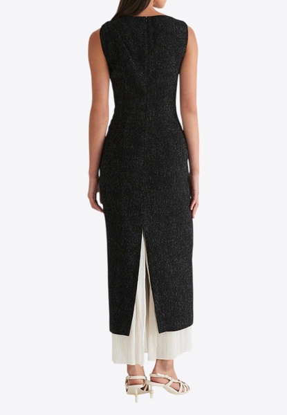 Celena Boat-Neck Midi Dress