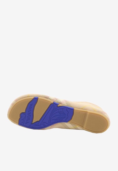 Checked Knit Ballet Flats