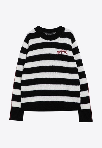 The Striped Logo Alpaca Sweater