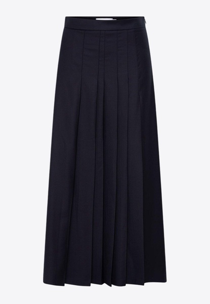 Sable Wool Midi Skirt