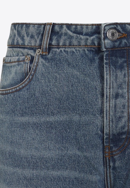 Washed-Out Loose Jeans
