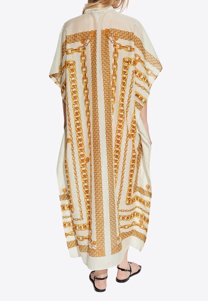 Treasure Print Maxi Kaftan Dress