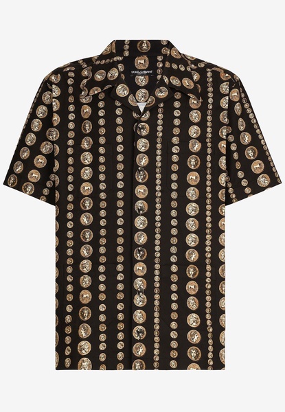 Coin-Print Poplin Shirt