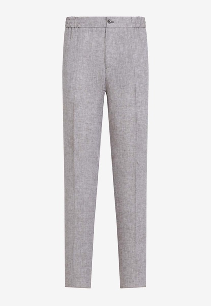 Slim-Fit Linen Pants