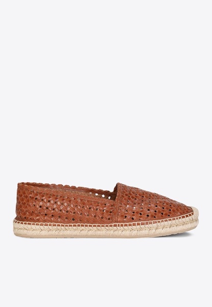 Woven Leather Espadrilles