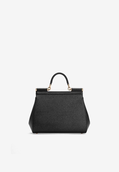 Large Sicily Leather Top Handle Bag