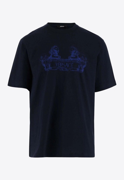 Cartouche Print Short-Sleeved T-shirt