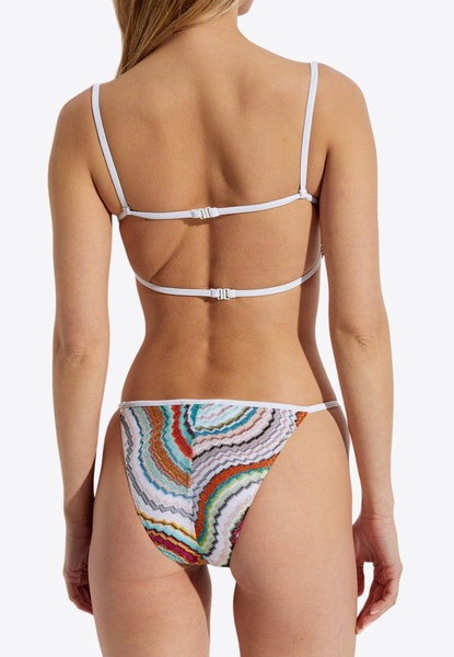 Patterned Knit Lurex Bikini