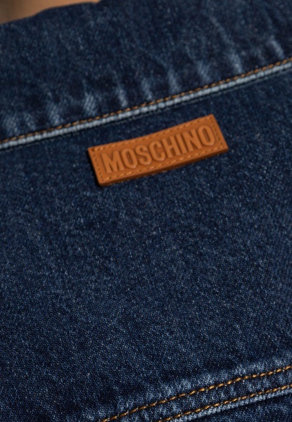 Slogan Print Denim Shirt