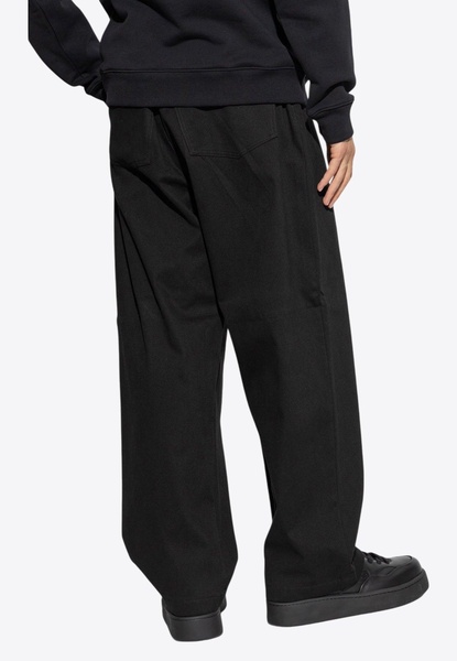 Logo Patch Wide-Leg Pants