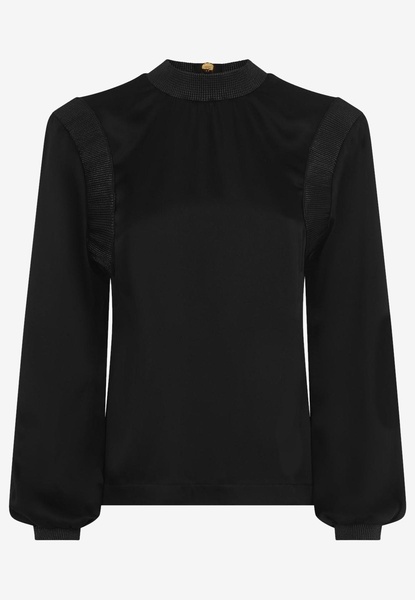 Long-Sleeved Top in Double-Faced Satin