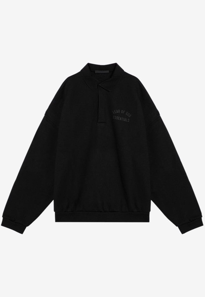 Logo Print Long-Sleeved Polo T-shirt