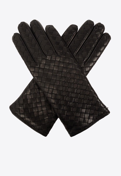 Intrecciato Leather Gloves