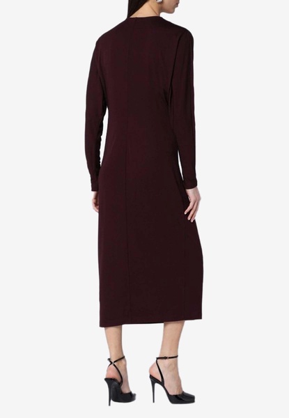 Mathilde Draped Knot Midi Dress