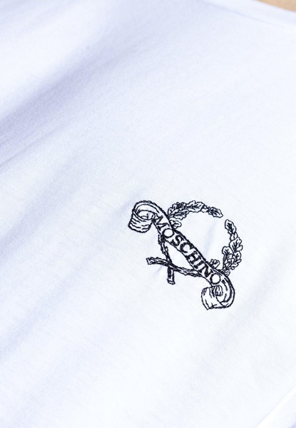Embroidered-Laurel Crown Crewneck T-shirt