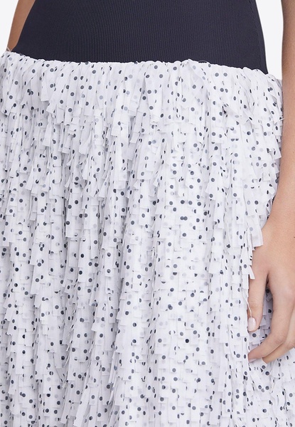 Leni Maxi Dress in Spot Fringe