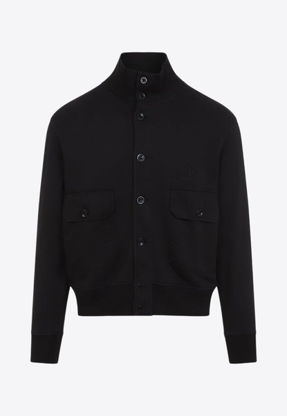 Logo Embroidered Bomber Jacket