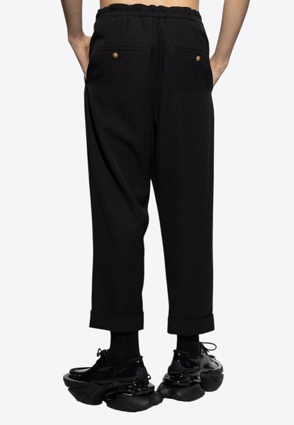 Straight-Leg Wool Pants