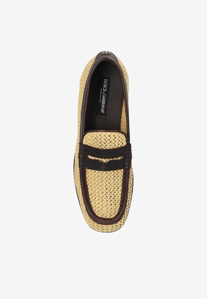 City Blanco Woven Raffia Loafers