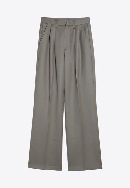 Carrie Tailored Pleated Wool Pants