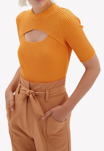 Keira Cut-Out Compact Rib Top