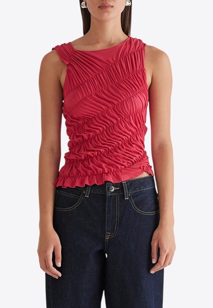 Memie Cinched Sleeveless Top