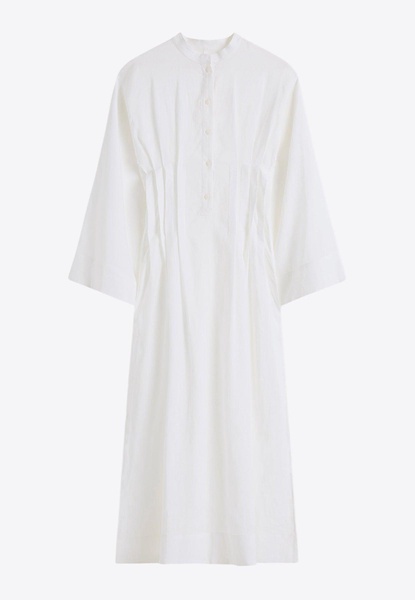 Leiden Pleated Maxi Shirt Dress