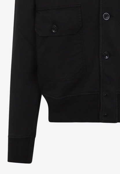 Logo Embroidered Bomber Jacket