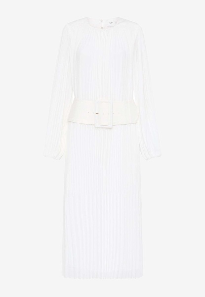 Cathedra Belted Plisse Midi Dress