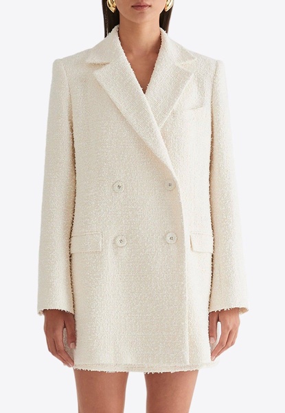 Alessandra Double-Breasted Tweed Blazer