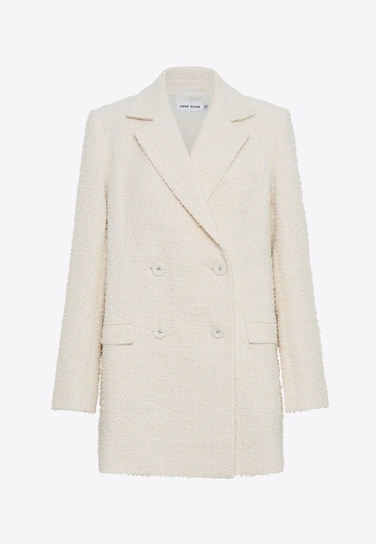 Alessandra Double-Breasted Tweed Blazer