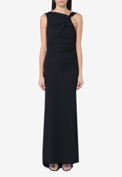 Draped Knot Maxi Dress