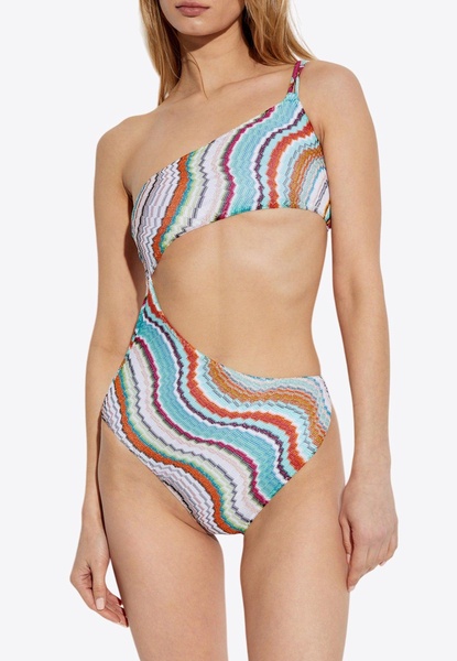 Patterned One-Piece Swimsuit