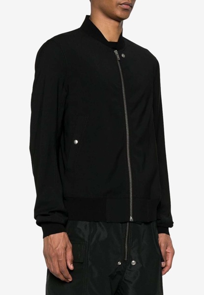 Wool Crepe Bomber Jacket