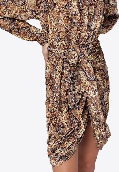 Cleora Snake Print Mini Dress