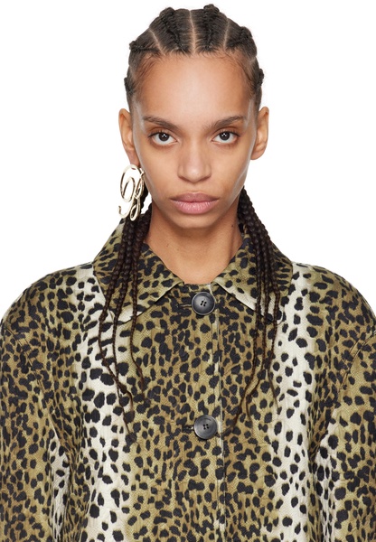 Gold 'B' Single Earring