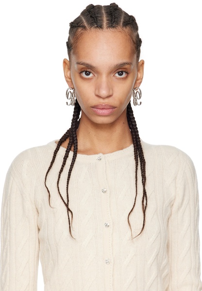 Silver 'B' Earrings