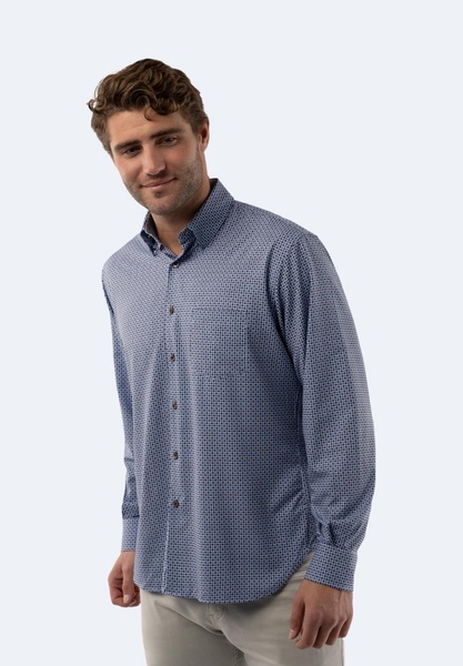 baby and powder blue circles shirt