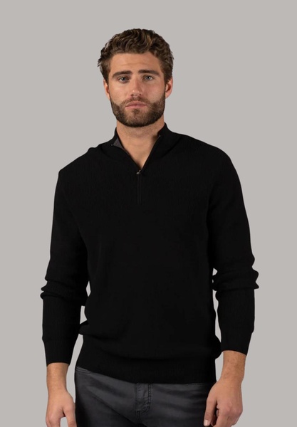 black quarter zip